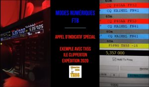 FT8 – Mode numérique radioamateur : Appel d’indicatif spécial – Exemple avec l’Ile Clipperton TX5S